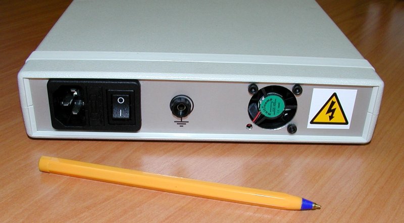 Back panel of a HV amplier